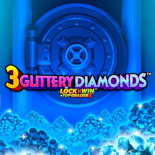 3 Glittery Diamonds game by PearFiction Studios – logo hosted on Spinjoys Casino