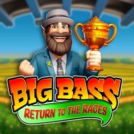 Big Bass Return to the Races logo by Pragmatic Play Spinjoys Casino