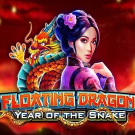 Floating Dragon Year of the Snake logo by Pragmatic Play Spinjoys Casino
