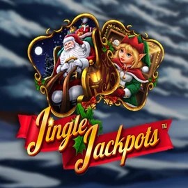 Jingle Jackpots logo by Dragon Gaming at Spinjoys Casino