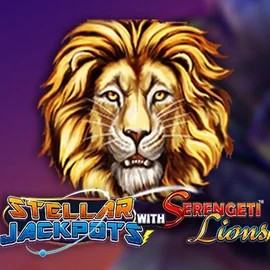 Play the Stellar Jackpots with Serengeti Lions slot by Lightning Box Game on Spinjoys Casino